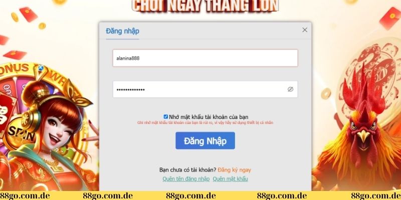 Các bước đăng nhập